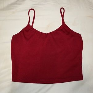 Burgundy spaghetti strap cami